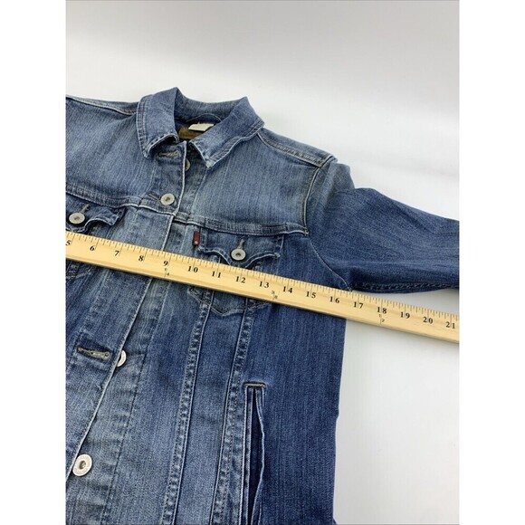 Levi Strauss Denim Trucker Jean Jacket Button Collared Cotton Womens Size Medium - Picture 15 of 16